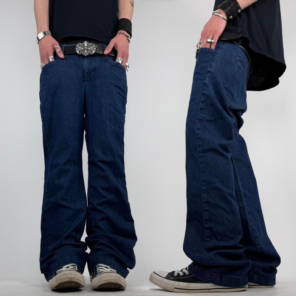 Vintage y2k rare dark wash bootcut lowrise archive skater jeans